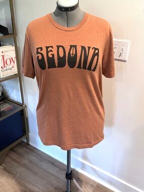 Bella Canvas Sedona Rust Orange Graphic Tee SOFT unisex sz L